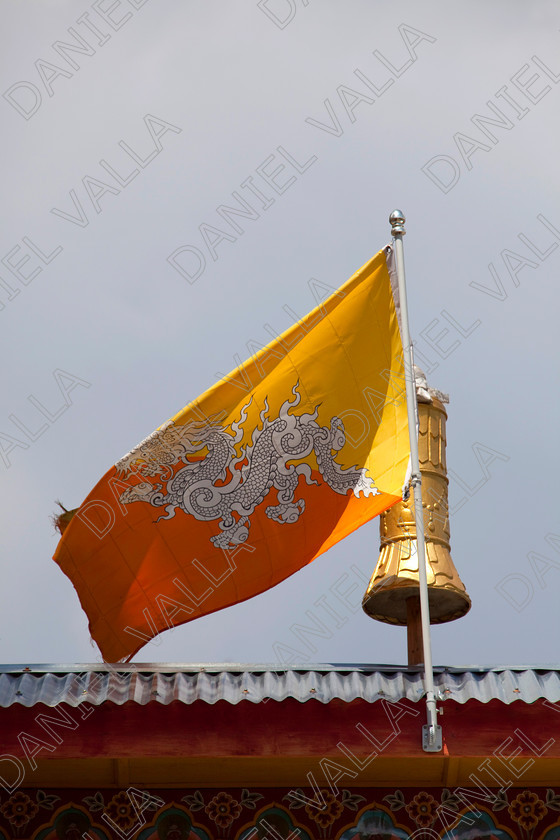 91085 Bhutan-Thimphu 
 Flag of Bhutan 
 Keywords: flag thunder dragon national identity bhutanese Bhutan